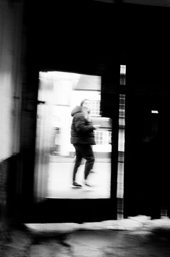 Street photography Cowbridge slow shutter Rollei 35T