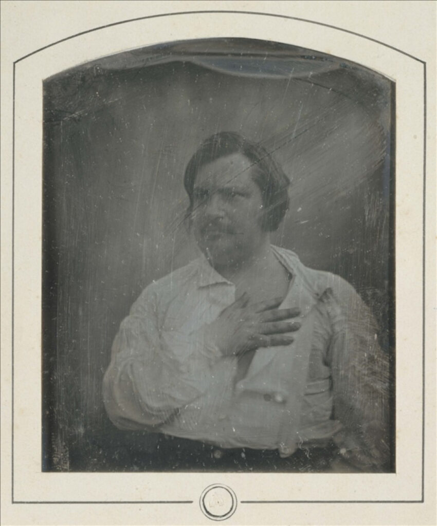Balzac daguerreotype, by Louis-Auguste Bisson
