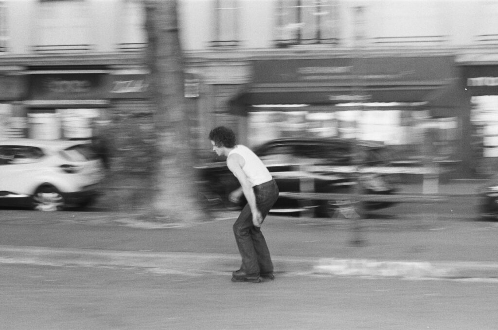Inline skating on Boulevard de Charonne, Paris