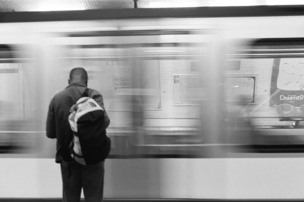 Metro platform, Paris